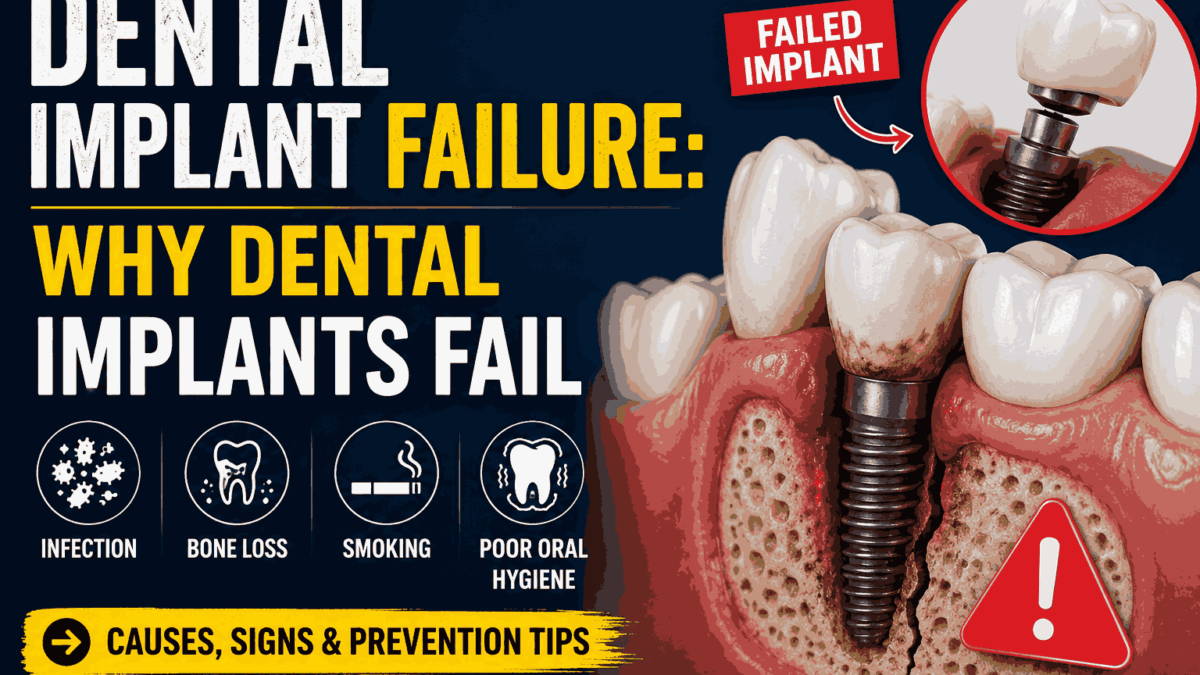 Dental Implant Failure Causes, Warning Signs and Prevention Tips
