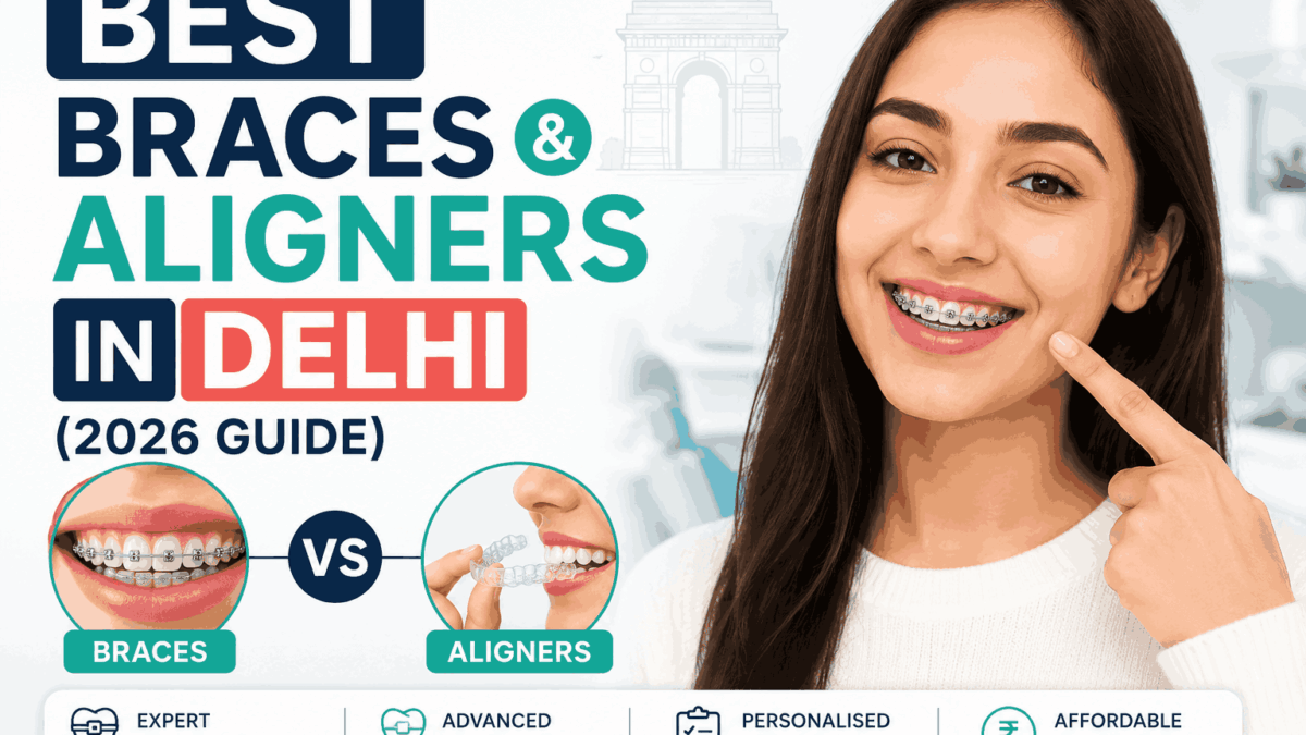Best Braces & Aligners in Delhi – Orthodontist comparing braces and clear aligners for smile correction