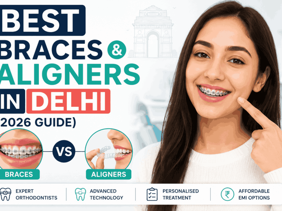Best Braces & Aligners in Delhi – Orthodontist comparing braces and clear aligners for smile correction